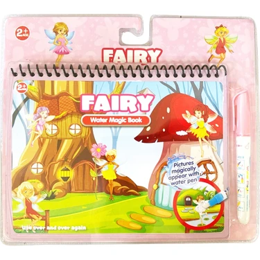 Sihirli Boyama Kitabı Water Magic Book Özel Sulu Kalem ile Fairy