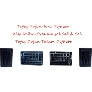 Tofaş Doğan Slx Kartal M131 R-L Difüzör Orta Konsol Sağ Ve Sol Difüzör Şahin Difizör