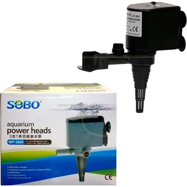 Sobo WP-3880 2500 Lt/saat Güçlü Kafa Motoru Akvaryumlar İçin 35 Watt Su