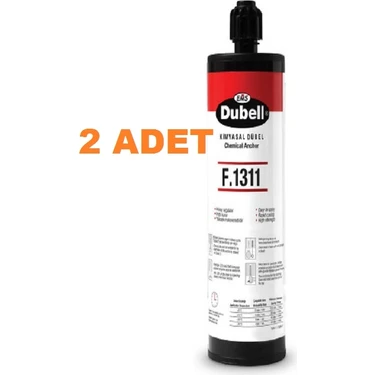 Ems Dubell Ems F.311 Kimyasal Dübel 410 ml Hızlı Kuruma Kolay Uygulama Yüksek Mukavemetli 2 Adet