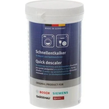 Bosch Kireç Çözücü Toz 250 gr Çamaşır ve Bulaşık Makineleri İçin Almanya Menşeli Etkili