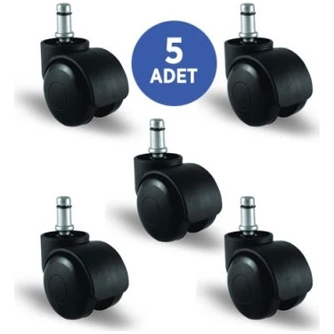 5 Adet Ec03Gmkm50, Pimli Mobilya Tekerleği Koltuk Tekeri, Çap:50, 5Li Set, Geniş