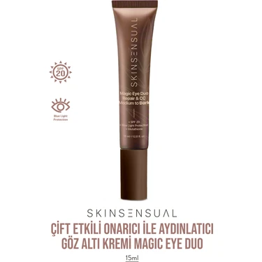 Skin Sensual SKINSENSUAL Magic Eye Duo Repair & CC Çift Etkili Aydınlatıcı Göz Altı Kremi Medium To