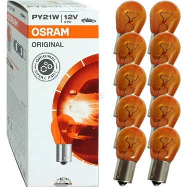 Osram 7507 PY21W Sinyal Ampulü 12 Volt 93 Amber 10