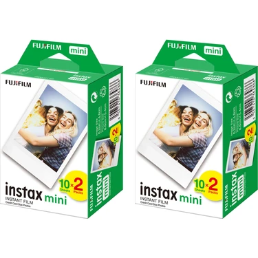 Fujifilm Instax Mini 20'li Film 2'li Set 40 Adet POZZ-FOTSN00005-22 Hızlı Çekim Fotoğraf