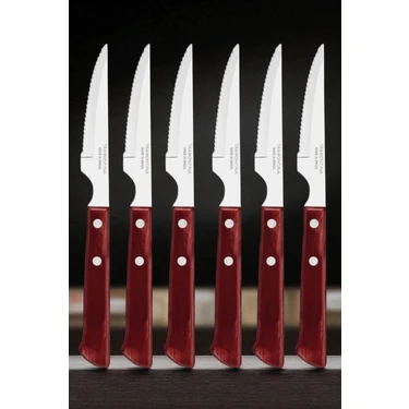 Pinkev Tramontina 6 Kişilik Polywood Saplı Steak Et Bıçak