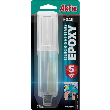 Akfix E340 Hızlı Epoksi Yapıştırıcı Şırınga