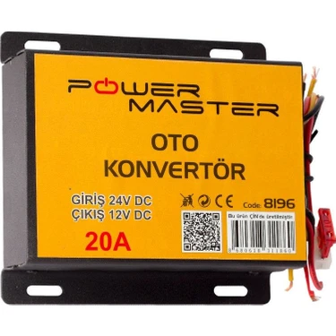 Powermaster 24-12 Volt 20 Amper Oto Konvertör