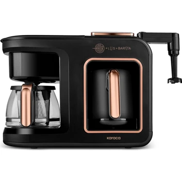 Karaca Hatır Plus Barista 6 In 1 Latte Cappucino ve Közde Türk Kahvesi Makinesi Black