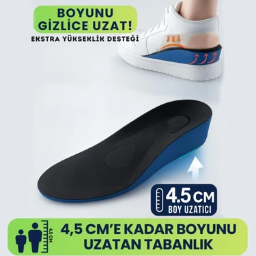 Orthotech 4,5 cm Boy Uzatıcı Tabanlık , Boy Uzatan Tabanlık Gizli Boy Uzatıcı