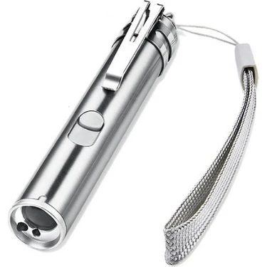 Epazzar USB ile Şarj Edilebilen 3 In 1 Lazer Pointer   Uv El Feneri + El Feneri Kırmızı Işık +