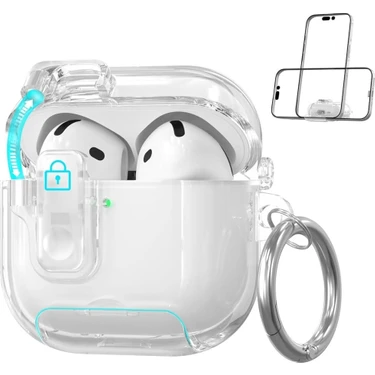 MobaxAksesuar Apple Airpods 4. Nesil ile Uyumlu Kılıf Standlı Kilitli Tpu Premium Matte Trip
