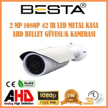 Uravas Store 2mp Ahd 1080P 42 LED Metal Kasa Dış Ortam Güvenlik