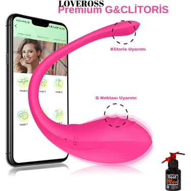 Loveross G Noktası ve Klitoris  Telefon Kontrollü Şarjlı 10 Titreşim Fonksiyonlu