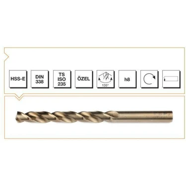 Epilons Makina Takım Hss-E Altın Seri Inox Delme Matkap Ucu 10