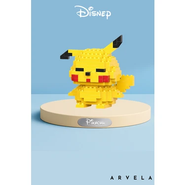 Arvela Bricks Mini Blocks Pikachu Figürü – Koleksiyonluk Dekoratif Yapım