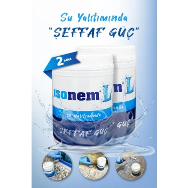 İsonem L Şeffaf Güç Su Yalıtımı (2 Adet) 1 kg Şeffaf Su