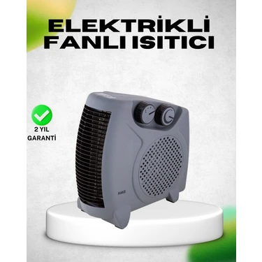 Marsilyan Fanlı Elektrikli Isıtıcı Termostatlı Güvenli Yanmaz Plastik