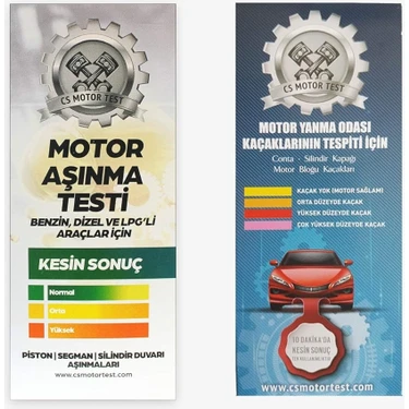Motor Test Aşınma ve Conta Kaçak Testi- Avantajlı 2'li
