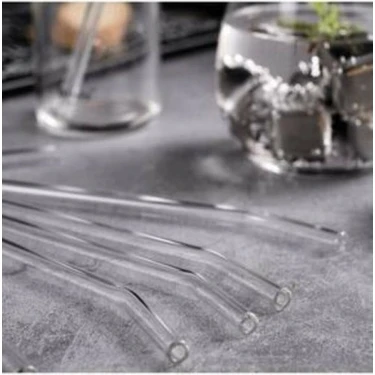 ÖZ Ticaret Öz Trend Şeffaf 6'lı Cam Düz Pipet Sağlıklı Cam