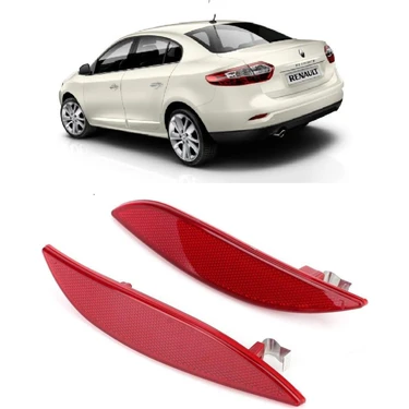 Renault Fluence 2009-2016 Sağ + Sol Takım 2 Adet Arka Tampon Alt Köşe Reflektörü Kedi