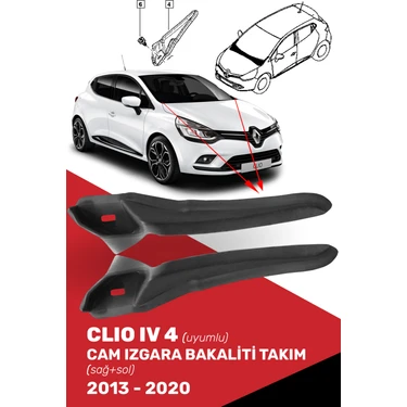 Clio Iv 4 Uyumlu Cam Izgara Bakaliti Takım (Sağ, Sol), 668628650R,
