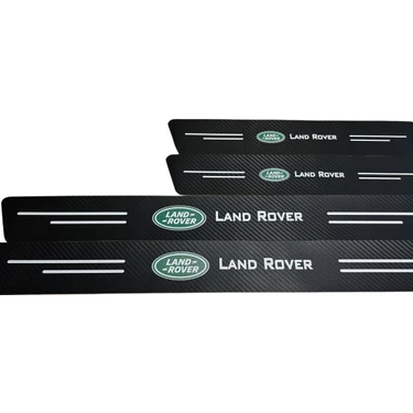 Autowise Land Rover Logolu Karbon Kapı Eşiği Koruyucu Bant Folyo 4'lü
