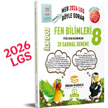 Sinan Kuzucu Yayınları Sinan Kuzucu 8. Sınıf İlk Doz Fen Bilimleri Deneme 2026 LGS Setli Tekil Ürün